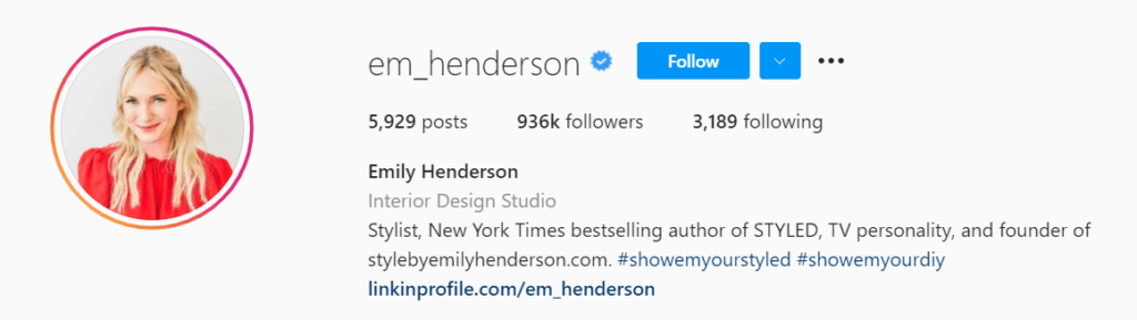 Emily Henderson Instagram Account